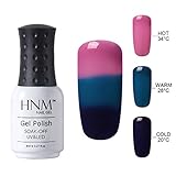 HNM Thermal Temperature Color Changing Gel Nail Polish Soak Off UV LED Nail Lacquer 4207 8ml