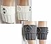 Women Winter Leg Warmer with Button Crochet Knit Boot Cuffs (2 Pair Grey/white)
