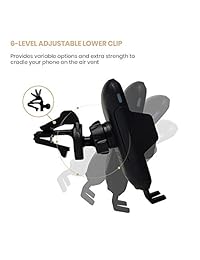 GAZEON Qi   Cargador de coche inalámbrico con soporte automático para salpicadero, ventilación, carga rápida para iPhone, Samsung