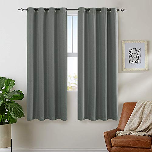 jinchan Blackout Curtains 63 inch Grey 2 Panel Bedroom ... jinchan Blackout Curtains 63 inch Grey 2 Panel Bedroom ... on {keyword}
