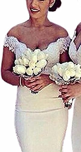 Special Bridal Mermaid Prom Dress Off-The-Shoulder Lace Long Sexy Evening Gown Bridesmaid Dress