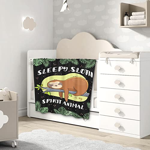 Sloth Blanket Cute Sloth Gifts for Kids Adults Sloths Lovers Super Soft Lightweight Flannel Fleece Throw Blanket for Bed Couch Sofa Living Room 40\
