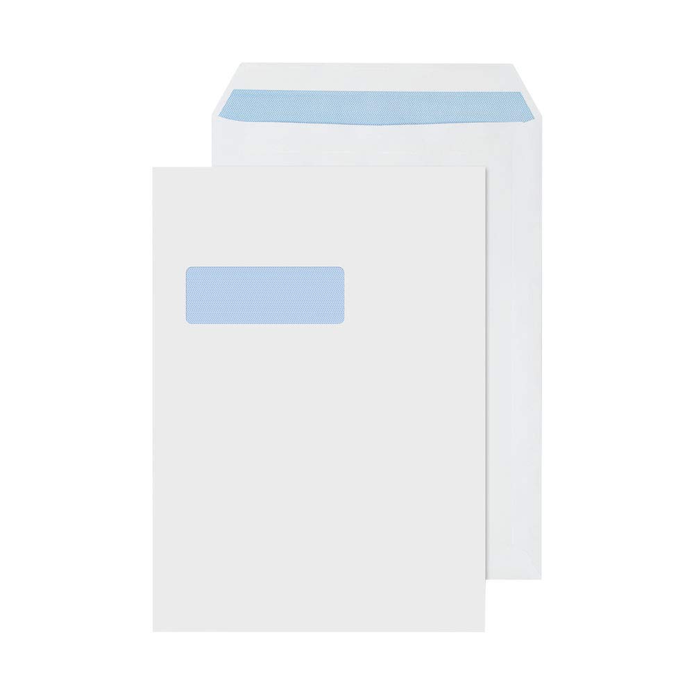 Q-Connect C4 Envelopes Window Self Seal 90gsm White (Pack of 250)