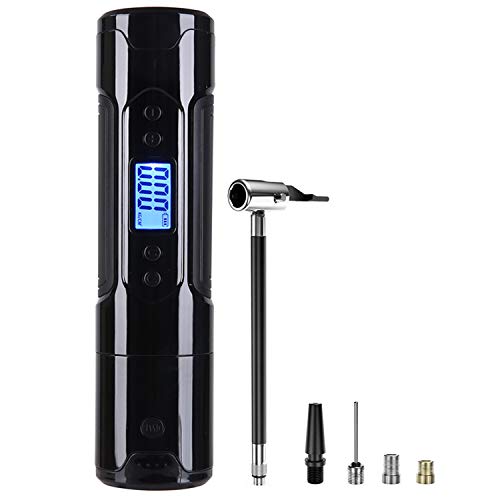 TONSIM Portable Air Bicycle Pump with LCD Display and LED Lights Mini Inflator 1000mAh＊3 Lithium Battery Charging for Cell Phone - Thumbnail 7