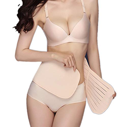 GLAMORAS Postpartum Waist Trimmer Tummy Control Tummy Tucker Slimming Shapewear Belt, Free Size,Beige