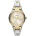 Fossil Mini Georgia Champagne Dial White Leather Ladies Watch ES3266