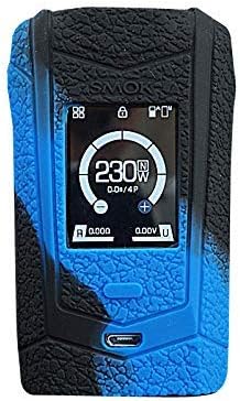 Rayley Texture Silicone Case for SMOK Species 230W Touch Screen TC Kit Cover Rubber Skin Warp Sticker Sleeve Shell Hull Damper Vape Gel (Black Blue)
