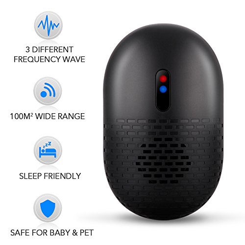 Electronic Mouse Repellent - Ultrasonic Mouse Repellent Plug In, Pest Control Rat Control without Chemicals, Mouse Repellent, Rodent Repellent Indoor Use, Natural Mouse Repellent Pest Safe for Pets