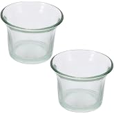 BESPORTBLE 2Pcs Glass Hummingbird Feeder Cups Replacement - Outdoor Hanging Bird Feeder Bowls for Garden Patio Balcony - Durable Glass Bird Accessories