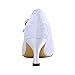 ElegantPark Women Mary Jane Pumps Closed Toe Mid Heel Lace Wedding Bridal Shoes