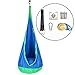 JOYMOR Hammock Pod Swing Chair for Kids Indoor Outdoor Hanging Seat Nook (All Accessories Included) (Blue)