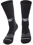 Soccer Socks - Youth Sizes for Kids 3-16 - by DashSport - All Sports Soccer Lacrosse Baseball - Cuff Top - Ankle and Arch Support - Padded Sole