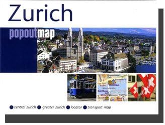 Amazon Com Zurich Switzerland Popout Map Wall Maps Office Products