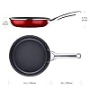 HITECLIFE-Frying-Pan-28cm-Nonstick-Omelette-Pan-PFOA-Free-Frying-Pan-for-Induction-Hob-Induction-Pan-with-Stainless-Steel-Handle-Oven-Safe-Aluminum-Cookware-Nonstick-Coating-Skillet-Red HITECLIFE Frying Pan 28cm, Nonstick Omelette Pan, PFOA-Free, Frying Pan for Induction Hob, Induction Pan with Stainless Steel Handle, Oven Safe Aluminum Cookware, Nonstick Coating Skillet, Red