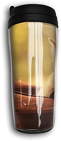 Bunny In Hat Unisex Sports Travel Coffee Mug Cup Curved Outer Layer Travel Tumbler Mug-350ml Patterned Travel Mug Works Great For Ice Drink,Hot Beverage Carrier Gift For Kids Men Women