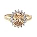 Lavencious Oval Round Shaped CZ Rings Wedding Party Statement Engagement Inspired Cocktails For Woman Size 5-10