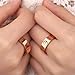 Dubeauty Love Ring Lifetime Titanium Stainless Steel Couples Engagement Engraved Bands Gold Size 5-10