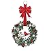 Collections Etc Lighted Holly Christmas Wreath w/Cardinal