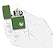 Zippo Green Matte Marijuana Leaf Pocket Lighter