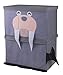 Clever Creations Cute Walrus Stackable Storage Organizer Collapsible Storage Box Any Room | Perfect Size Chest for Organizing Dog Toys, Clothes, Shoes and More!