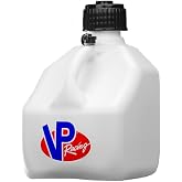 VP Racing 3 Gallon Motorsport Racing Liquid Container Utility Jug Can with Contoured Handle, Multipurpose Cap and Rubber Gaskets, White