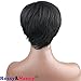 Rossy&Nancy 100% Real Virgin Remy Human Hair Free Part Short Stylish Wig with Bangs for Ladies Black Women