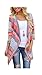 ARJOSA Women's Geometric Color Block 3/4 Sleeve Open Front Cardigan Shirt Top