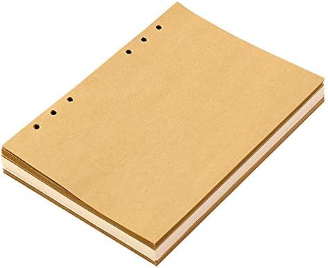 XIUJUAN Refill Pages for The Butterfly Girl A5 Notebook, 8.27" x 5.91"(21 x 15 cm), Blank, 60 Sheets in White and 60 Sheets in Light Yellow