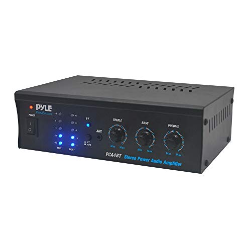 Bluetooth Audio Speaker Power Amplifier – Portable Dual Channel Surround Sound Stereo Receiver – for Amplified Subwoofer Speakers, DVD, MP3, iPhone, Computer, Theater Via 3.5mm RCA – Pyle PCA4BT