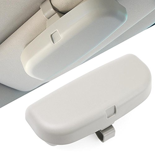 Glasses Holder for Car Sun Visor,Universal Car Sunglasses Eyeglasses Case Storage Box Organizer(gray)