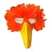 SACASUSA New Red Feather Bird Mask with yellow beak