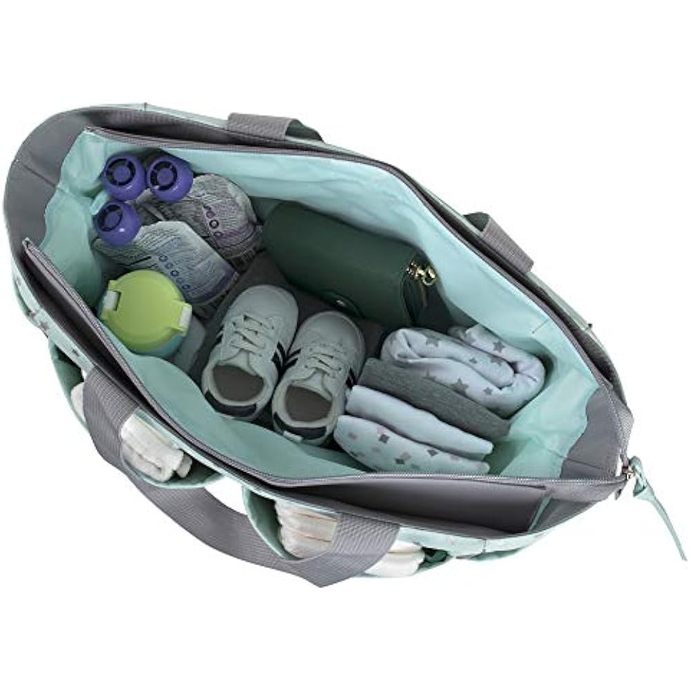 Diaper Bag Tote 5 Piece Set Sun, Moon, Stars, Wipes Pocket Diaper Bag Tote 5 Piece Set Sun, Moon, Stars, Wipes Pocket