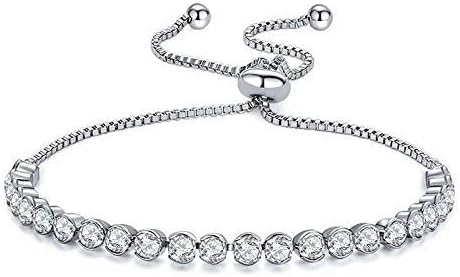 Fashion AAA Swiss Cubic Zirconia Silver Plated Amazing Charm Bracelet for Girls/Women