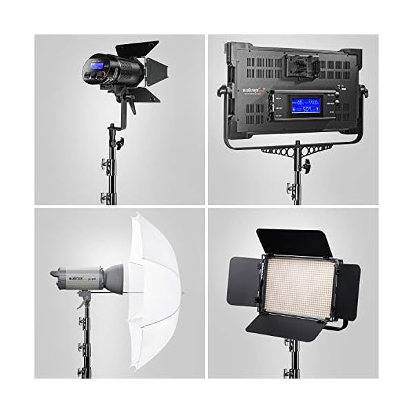 Walimex pro WT-420 Lampenstativ 420cm - Lichtstativ mit Federdämpfung, Höhe max 420cm, Traglast 7,5 kg, 40mm Rohre, Aluminium Leuchtenstativ für Fotografie Studio Outdoor, schwarz – Bild 7