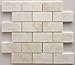 4x4 Small Sample of 2x4 White Onyx Polished Mosaic Tiles