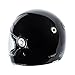 TORC T10523 Retro Fiberglass Full-Face-Helmet-Style Motorcycle Helmet (Gloss Black, Medium), 1 Pack