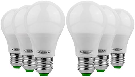 LED bulb E26/E27 LED Light Bulb 5W Equivalent Replacement 50W Halogen Lamp 5730 SMD Energy Saving Daylight for Kitchens And Living Rooms, Restaurants And Hospitality, Office Lighting AC/DC 12-24 V(6 P [Energy Class A++]