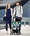 gb Pockit+ Lightweight Baby Stroller, Umbrella Stroller, Collapsible, Travel-Friendly, Folds into Backpack, Fits in Overhead Compartments, Reclining Seat, UPF50+ Sun Canopy, Satin Black
