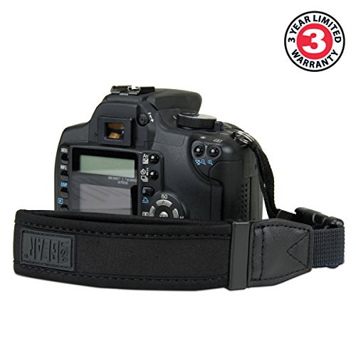 USA-Gear-Correa-para-La-Mueca-con-Diseo-De-Neopreno-Acolchado-Negro-Soporte-Cmodo-Y-Hebillas-De-Liberacin-Rpida-Compatible-con-Cmaras-DSLR-Canon-Nikon-Sony-Y-Ms