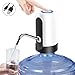 Water Bottle Pump, Automatic Water Dispenser, USB Charging Drinking Portable Electric Switch for Universal 3-5 Gallon Bottle for Outdoor Home Office (White)