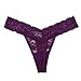 Le Ange Intimates Women 6 Pack Solid Color Lace Thong Panties Underwear