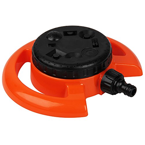 Deuba Irrigatore Nebulizzatore per Prato 8 Getti Variabili Sistema d' Irrigazione con Raggio fino a 6m Setaccio Rimovibile