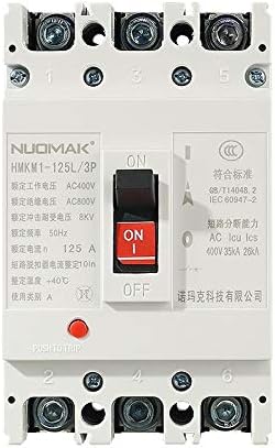JAEDO 125A AC Distribution Electrical 400V 800V Ui 3 Phase MCCB Molded Case Circuit Breaker MCCB NMKM1-125M