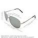 J+S Premium Military Style Classic Aviator Sunglasses, Polarized, 100% UV protection for Men Women (Medium - Silver Frame/Silver Mirror Lens)