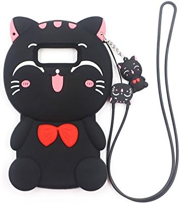Case for Samsung Galaxy S8,Vivid Lucky Cat Shaped Animal Fashion Design 3D Cute Cartoon Character Protective Skin Soft Rubber Silicone Case Back Cover for Samsung Galaxy S8 (5.8" Inch)(Black Cat)