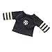FARVISION GIRL 18 inch Boy Doll Clothes, Boys Dolls Soccer Outfits Dark Blue Footable T-shirt & Army Green Sport Cargon Pants 18 inch American Boy Doll, Pack of 2 pcs