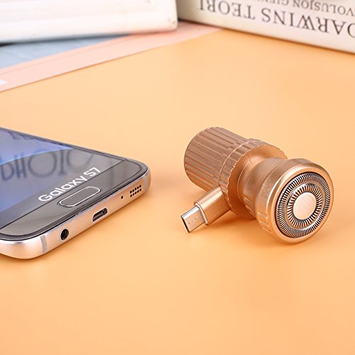 Hanbaili Mobile Phone Razor Portable Man, USB Electric Beard Trimmer, Mini Shaver Micro USB Android Power Supply