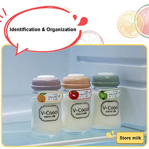 400pcs Baby Bottle Labels Waterproof Name and Date Label for Daycare or Kitchen, Self-Laminating and Removable Labels Sticker for Bottle, Jar, Sippy, Cup and Breastmilk Storage Bags