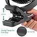 OPOLAR Clip Fan, 6700mAh Rechargeable Battery for Hurricane, USB or Battery Powered, Clip & Desk Electric Fan 2 in 1, Portable Small Handheld Fans, Quite for Office, Golf Cart, Car