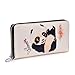Womens RFID Blocking Wallet Clutch Leather Long Wallet Card Purse Handbag